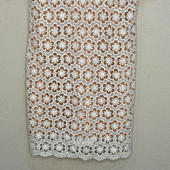 MICHAEL Michael Kors Sequined Floral Lace Mini Dress Size Small - Picture 6 of 13